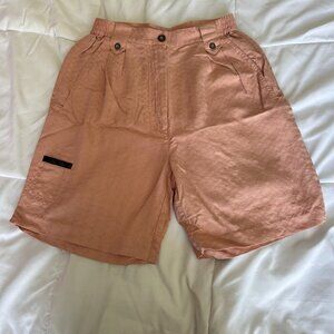 Jamie Sadock Womens 4 Shorts 100% Silk Golf Tennis Pink Pockets Vintage 90s Y2K